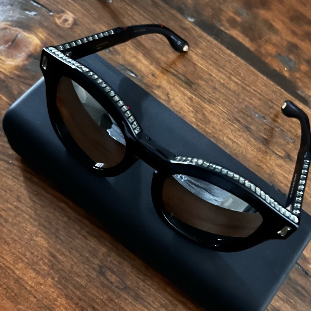 Givenchy Black/Brown Sunglasses with Crystal Detailing